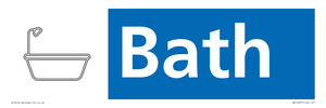 Bath Illustrated Dementia Friendly Sign NHS Style Blue